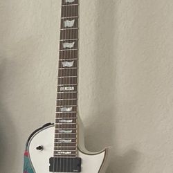 ESP LTD 7 String  EC-401 White Electric Guitar 
