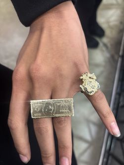 Hundred Dollar Bill Ring 10k