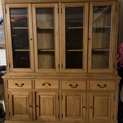 Large Wood Cabinet Hutch