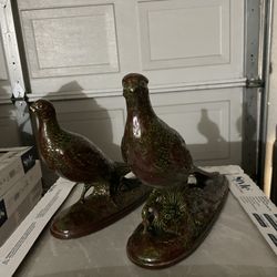Holland Mold ceramic quail figurines