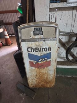 Vintage chevron gas pump