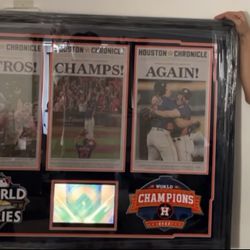 ASTROS CHAMPS WALL FRAME WITH VIDEO