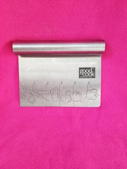 Good Cook Kitchen Tested Rolled Stainless Steel Bench Scraper Dough Chopping Cut