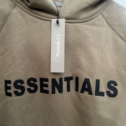 Tan Essentials Hoodie size Large