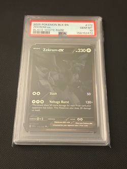 2025 Pokemon Zekrom ex Black Bolt Black White Rare #172 PSA 10 Gem Mint