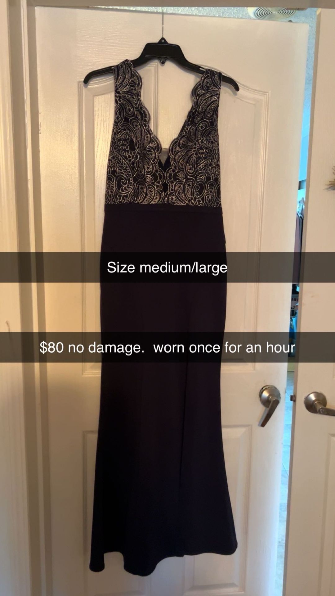 Navy Prom Dress Size M/L