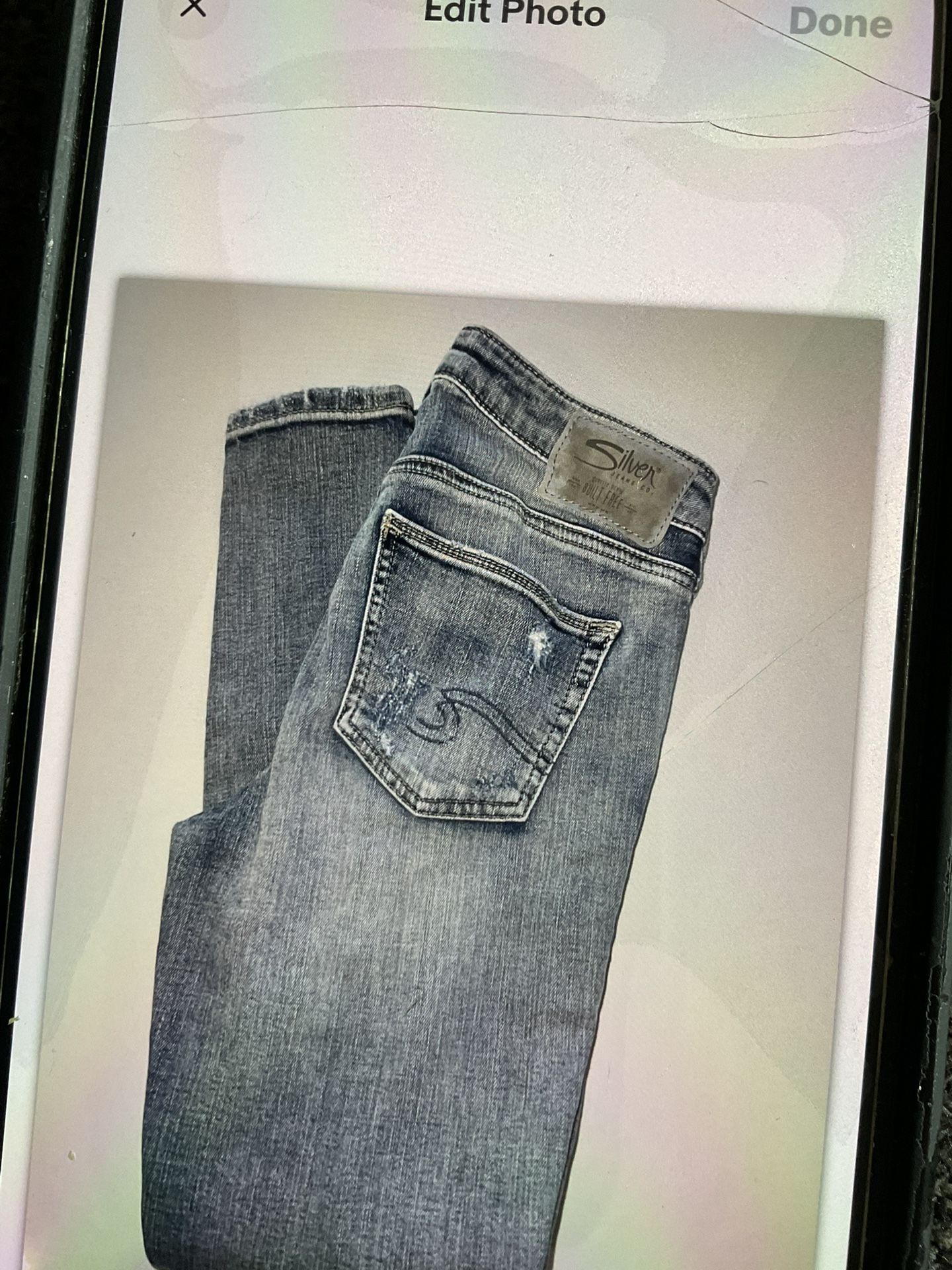 Womens Silver Izzy Jeans From Buckle SZ 25