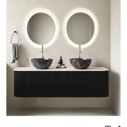 Floating Vanity Double Sink 