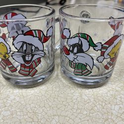Vintage Looney Tunes Christmas Mugs