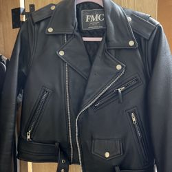 Unisex FMC Leather Biker Jacket