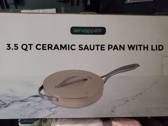 Ceramic Saute Pan With Lid - 3.5 Qt