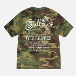 Stussy "Pool Service" Camo T Shirt XXL