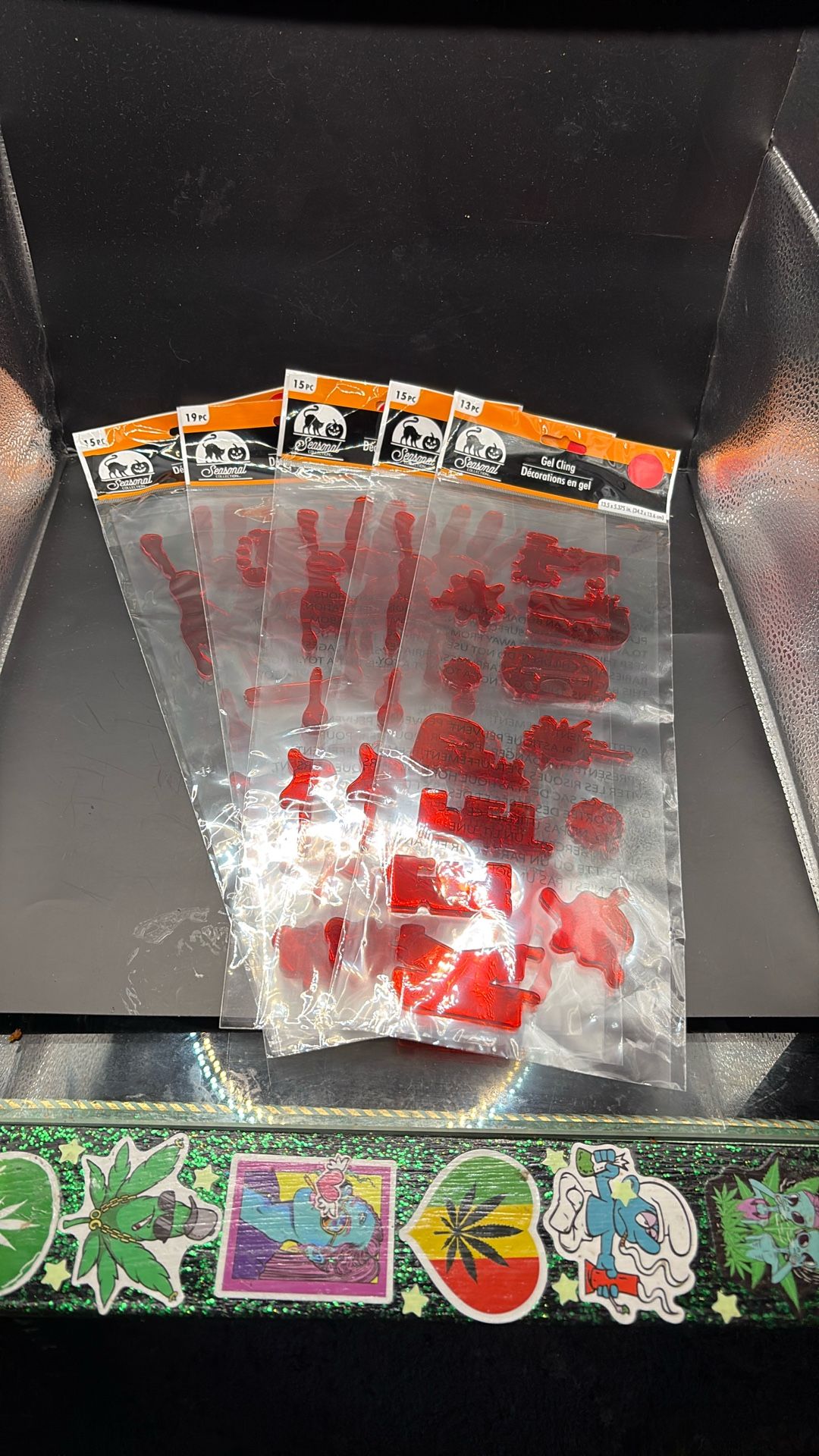 Five Brand New Packs, Seasonal Collection Gel Clings Halloween