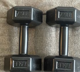 7.5 LB Hex Dumbbells Pair
