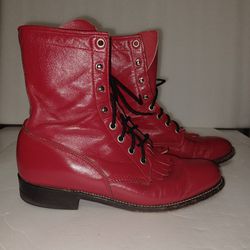 REDUCED!!! Vintage Justin Boots Ladies Kiltie Lace-up 7 1/2 B