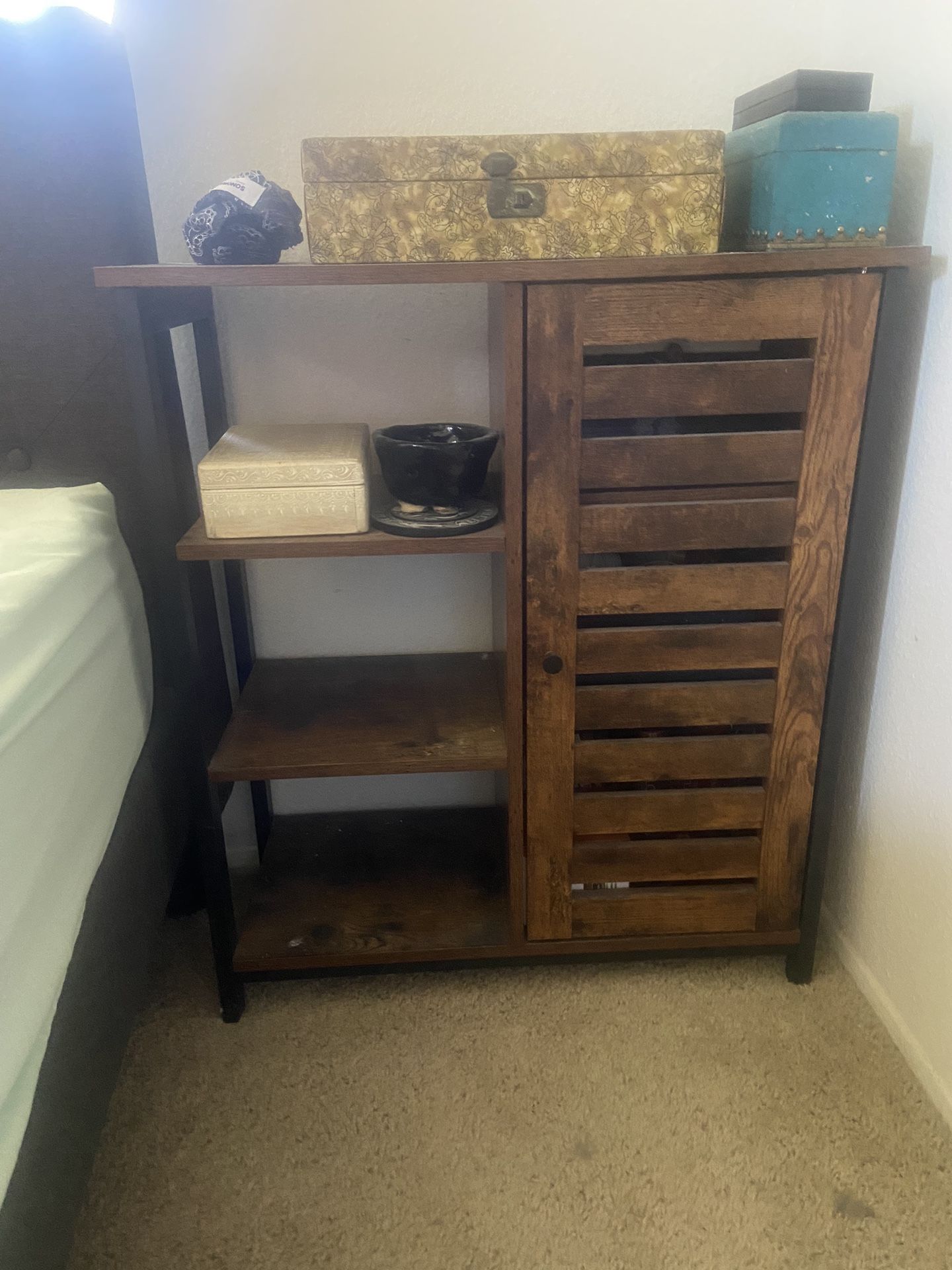 Side Table Cabinet With Door