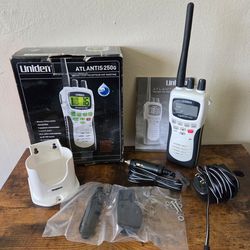 Uniden Atlantis 250 Handheld Marine Radio VHF Transceiver White *Batteries