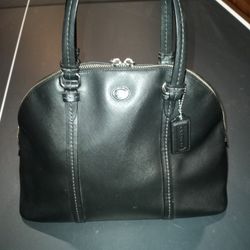 Nice Black Leather Coach Handbag
