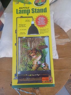 Reptile lamp stand