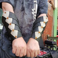 Leather Arm Bracers. 