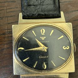 MENS LONGINES WITTNAUER GENEVE SQAURE FANCY CASE 