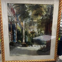 The Palm House print With Custom Frame 