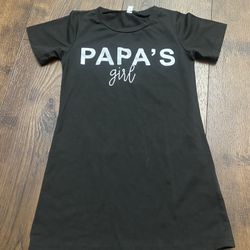 Girls Black Papas Girl Dress Size 4-5 #12