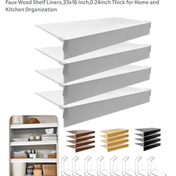 Khasim Wire Shelf Cover – 4 Pcs PVC Wood-Look 🪵