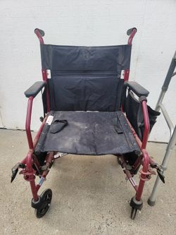 Transport Wheelchair With Walker And Cane