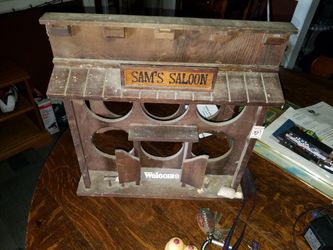 Old vintage saloon looking bottle holder