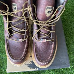 Red Wing Irish Setter 6" Ashby Soft Moc Toe Work Boots Wedge Sole Men's Size 8 D