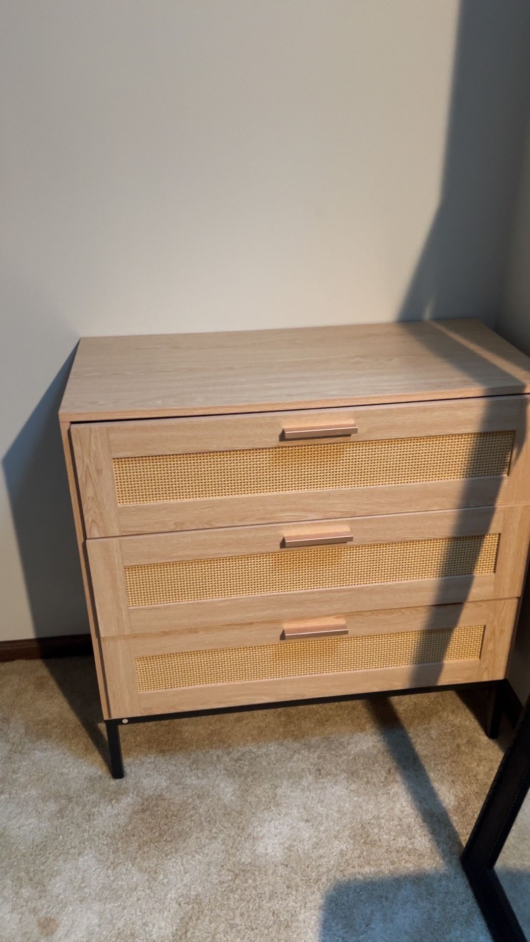 3 Draw Rattan Dresser 