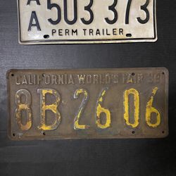 Vintage License Plates 