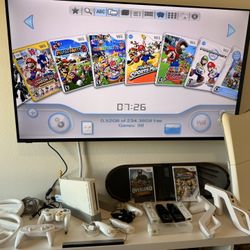 Nintendo Wii Mega Bundle 6 Controllers Games Full Of Accessories