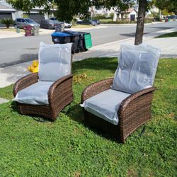 Two Colors Available Patio Chairs Swivel Rocking Chairs Patio Rocking Swivel Chairs Brand New Patio Furniture 6-in Deep Seating Cushions 🆕🛺🚚🚎🆕