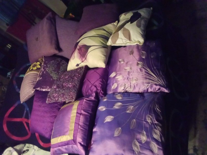 Bundle Of Purple Pillows,Can Be Bought Separately,$35 For All