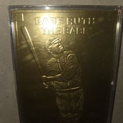 GOLD BABE RUTH LIMITED EDITION BASEBALL CARD