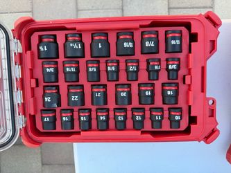 SHOCKWAVE Impact-Duty 1/2 in. Drive Metric and SAE Standard Impact PACKOUT Socket Set