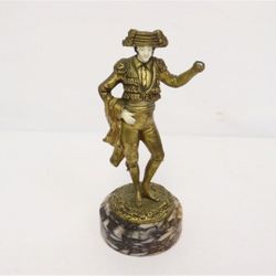 Vintage French Bronze Sculpture Of A Matador 