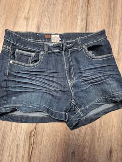 Women's Dark Wash Denim Jean Shorts