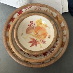 Autumn Mango Wood Bowls