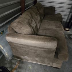 Brown Sued Sofa 