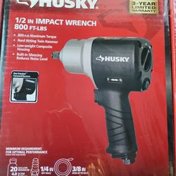 Husky 1/2 Inch Impact Wrench. 8 00 Ft Lbs