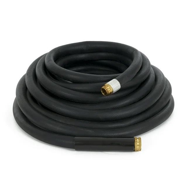 Apache (contact info removed)4 50 Foot Industrial Rubber Garden Water Hose with Brass Fittings