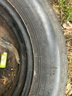 Goodyear T145/90D16 Temporary Spare Tire (Donut) with Steel Wheel