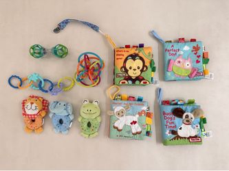Free Baby Toys Bundle (Soft Crinkle Books, Rattles)