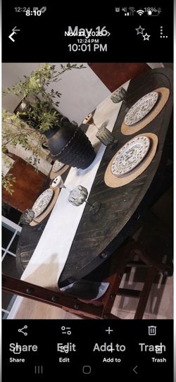 Solid wood table extends to fit 4or6