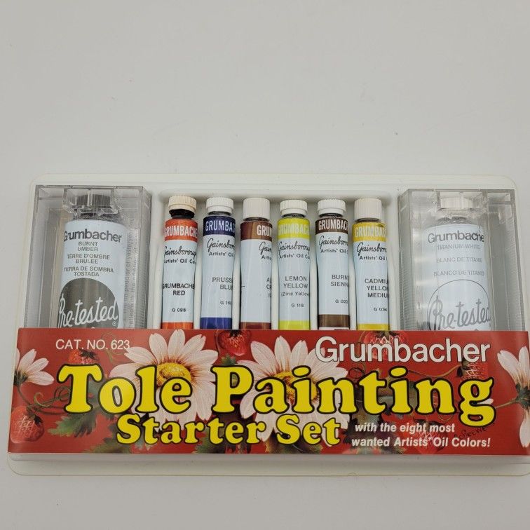 Grumbacher Artists Oil Colors Tole Painting Starter Set No. 623 Vintage
