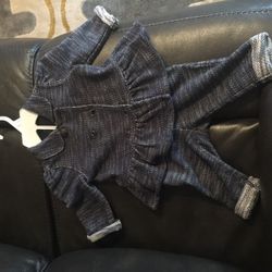 Gap soft denim pants suit size 18-24