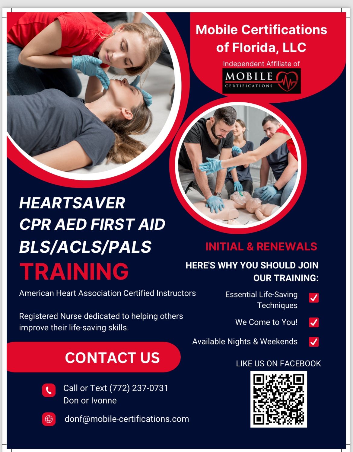 CPR AED First Aid BLS ACLS PALS Certification 